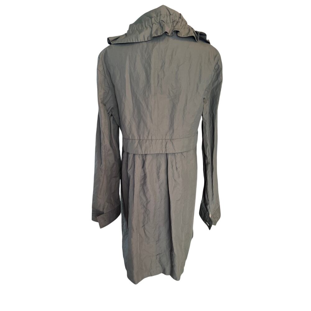 Ann Taylor Loft Dark Green Trench Coat.  Size Medium - Picture 2 of 6